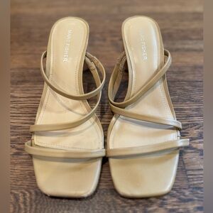 Marc Fisher Tan Sandals with Strappy Design Size 7